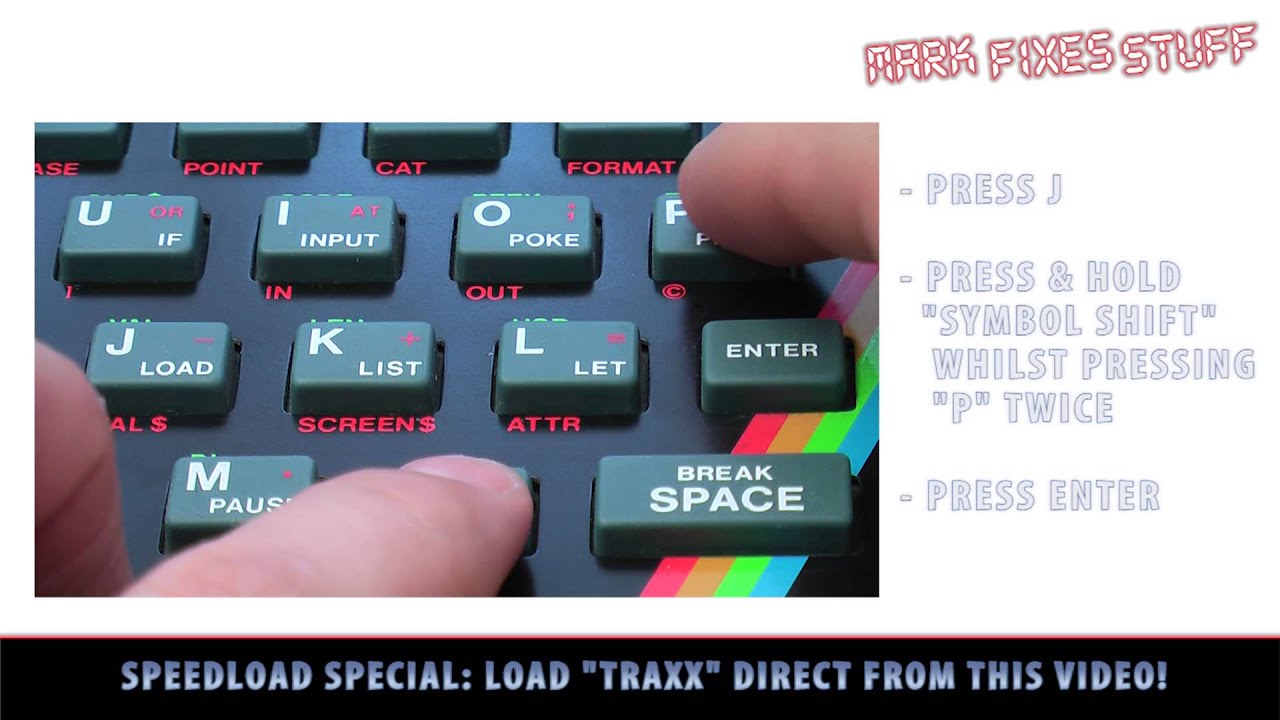 Load a real game into your real spectrum from this video’s soundtrack!: Traxx (1983)