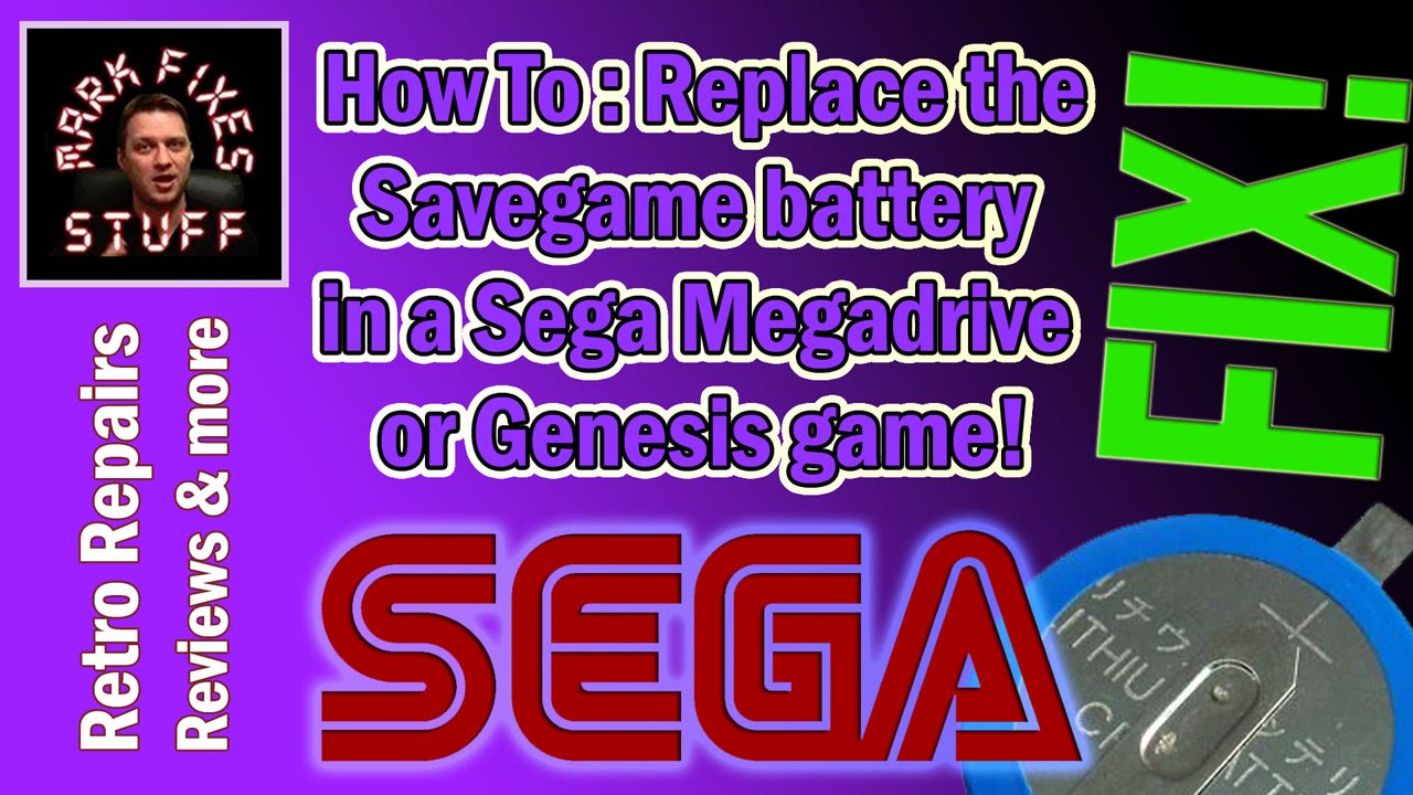 Change the Save battery in a Sega Megadrive/Genesis cartridge