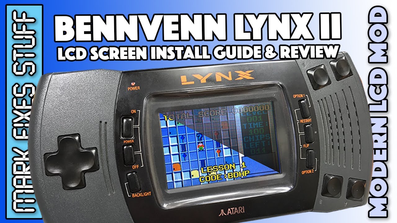 BennVenn Atari Lynx II Modern LCD Screen Installation Guide, Comparison & Review