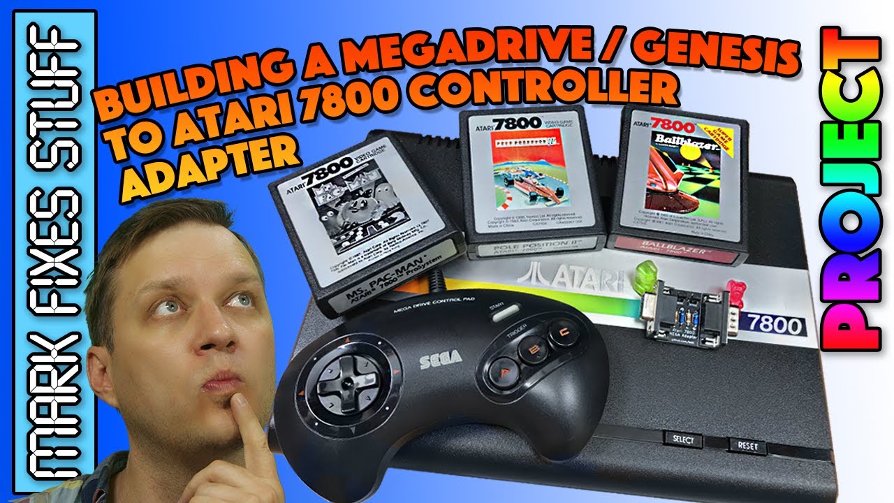 Making a Sega Megadrive Controller Adapter for the Atari 7800! Full Build & Games Testing!