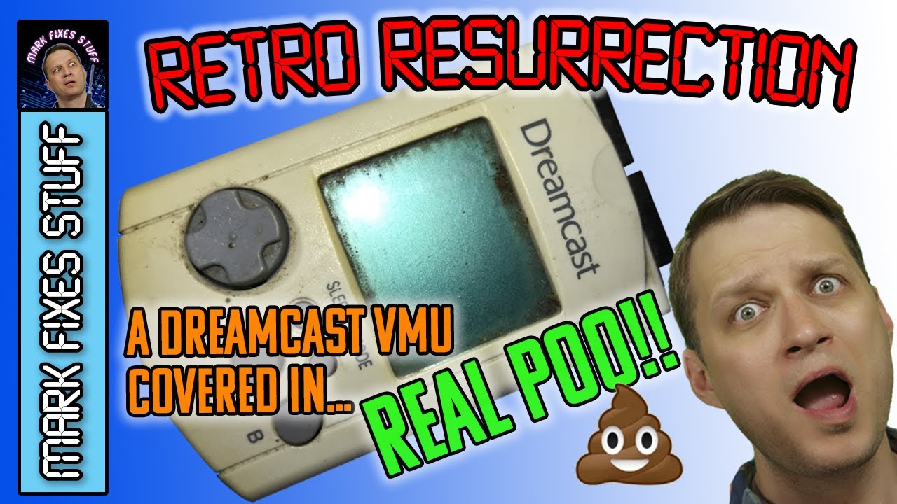 A Dreamcast VMU covered in Real Poo: Sega DC Retro Resurrection!