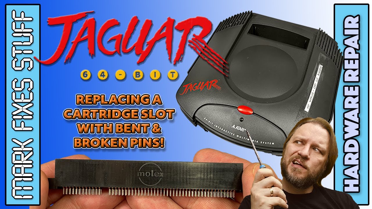 Repairing an Atari Jaguar with a Broken Cartridge Slot: RED SCREEN OF DEATH!