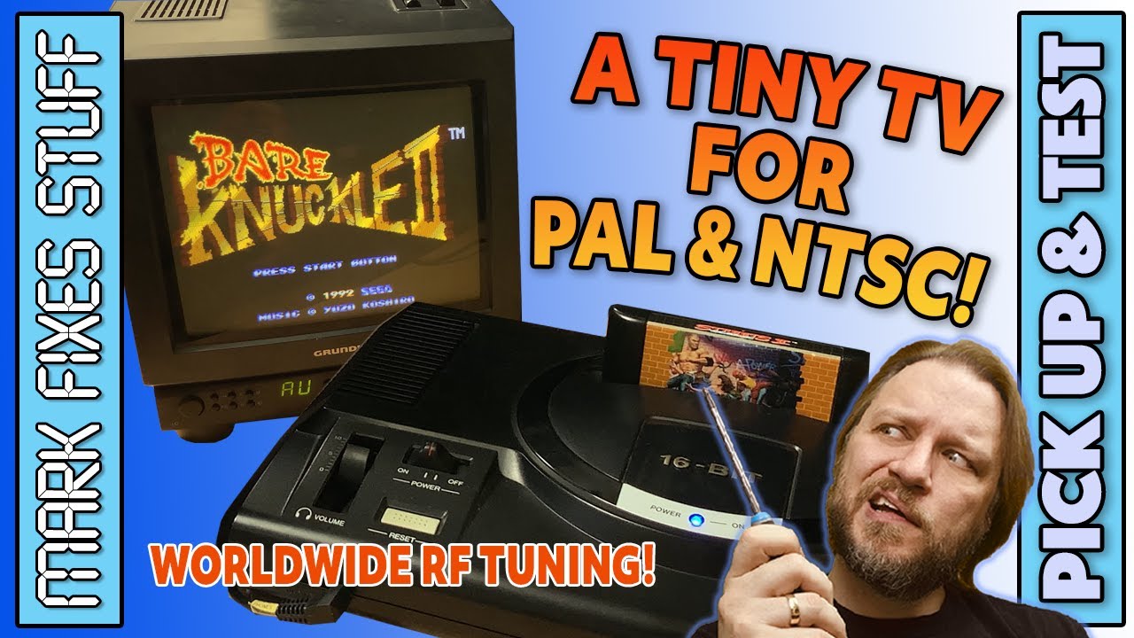 A Teeny Tiny Tube TV for NTSC and PAL Signals! 9 inch Grundig P25-449/12 Colour CRT.