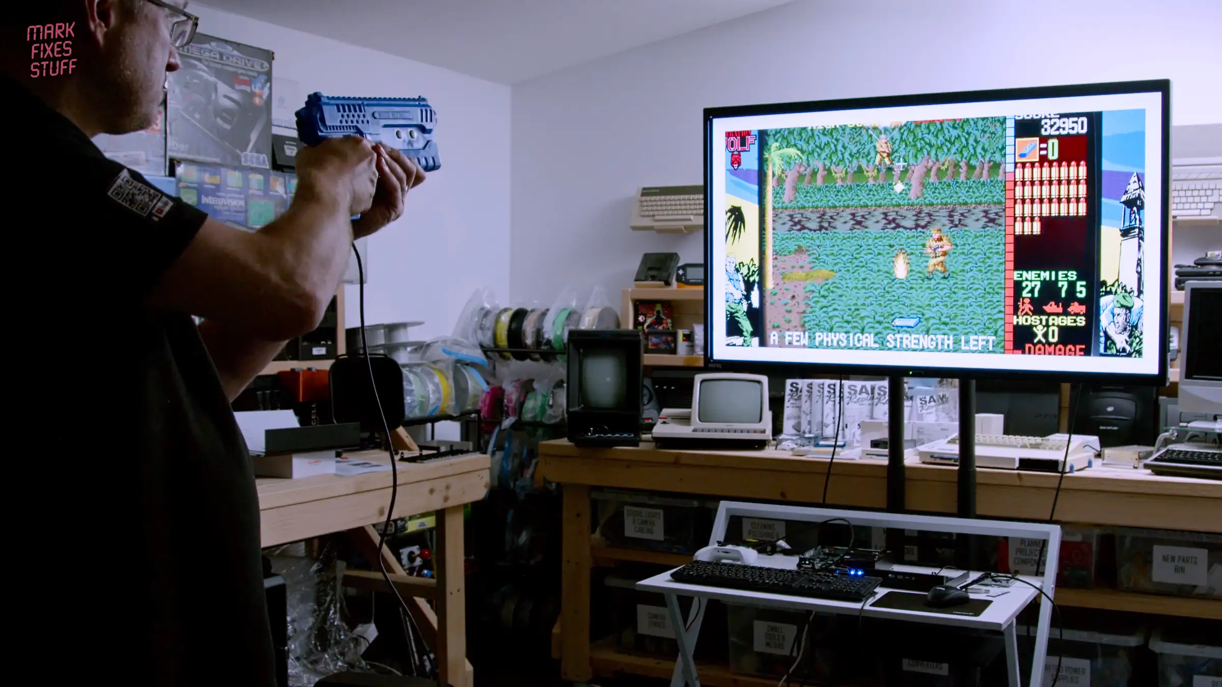 Arcade Version of Operation Wolf emulated on Batocera with a Sinden Lightgun