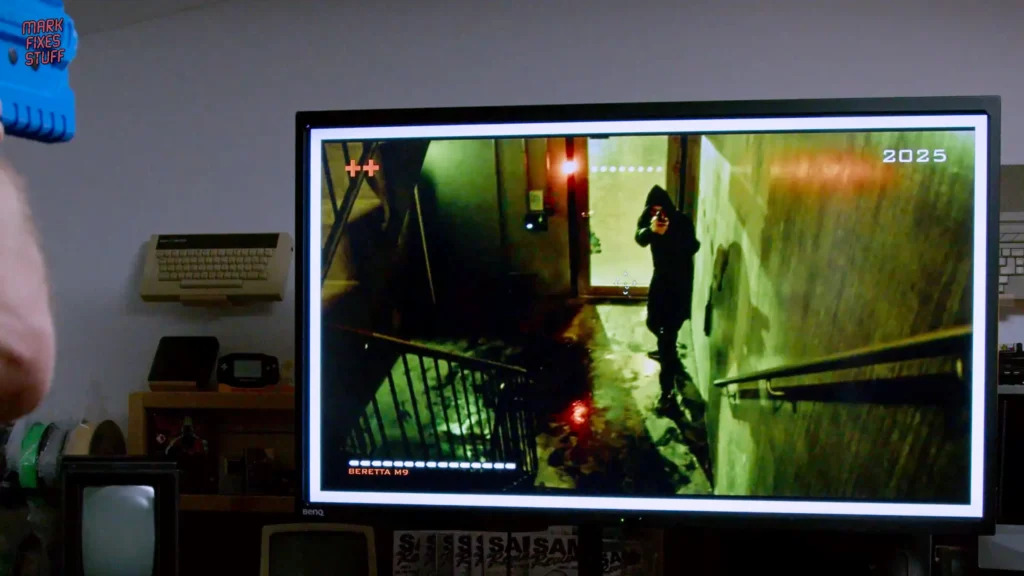 D-Cop FMV light gun shooter running on Batocera with a Sinden light gun