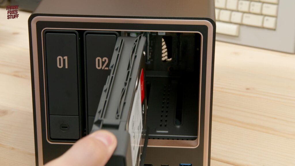 Installing Seagate IronWolf hard drives into the UGREEN NAS DXP4800 GT drive bays