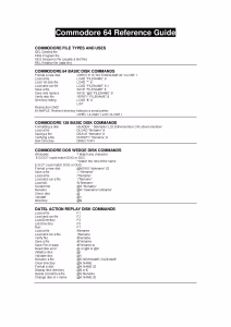 Commodore 64 and 128 Disk Commands Reference Guide (PDF)
