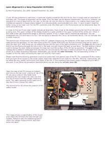 Laser Alignment in a Sony PlayStation SCPH-1002 (PDF Guide)