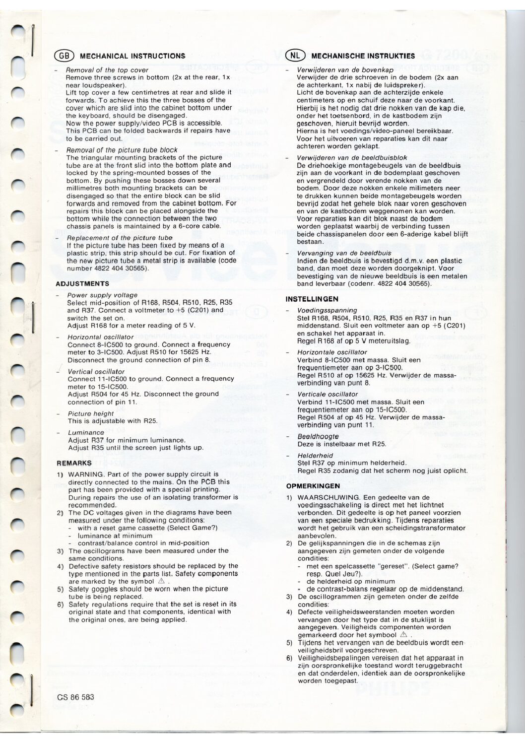 Philips Videopac G7200 Service Manual: Schematics and PCB (PDF)