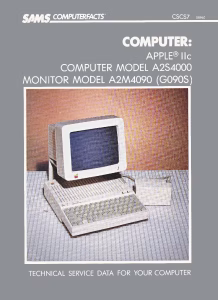 Sams Computerfacts CSCS7: Apple IIc (A2S4000) and Monitor A2M4090 Service Data (PDF)