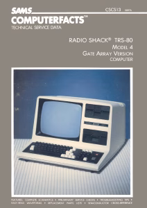 Sams Computerfacts CSCS13: Radio Shack TRS-80 Model 4 (Gate Array Version) Service Data (PDF)