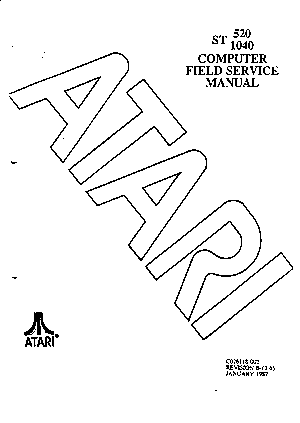 Atari 520ST / 1040ST Computer Field Service Manual (PDF)