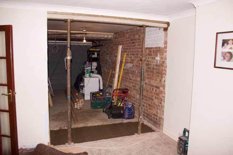 Looking down the (ex) garage!